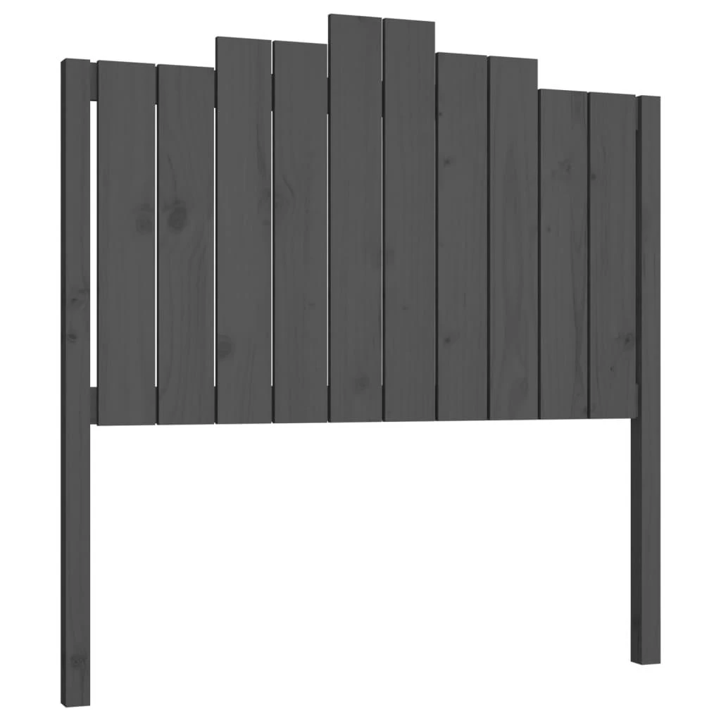 Lovos galvūgalis, pilkas, 106x4x110cm, pušies medienos masyvas