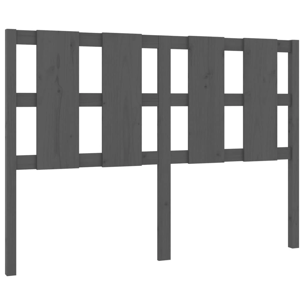Lovos galvūgalis, pilkas, 145,5x4x100cm, pušies masyvas