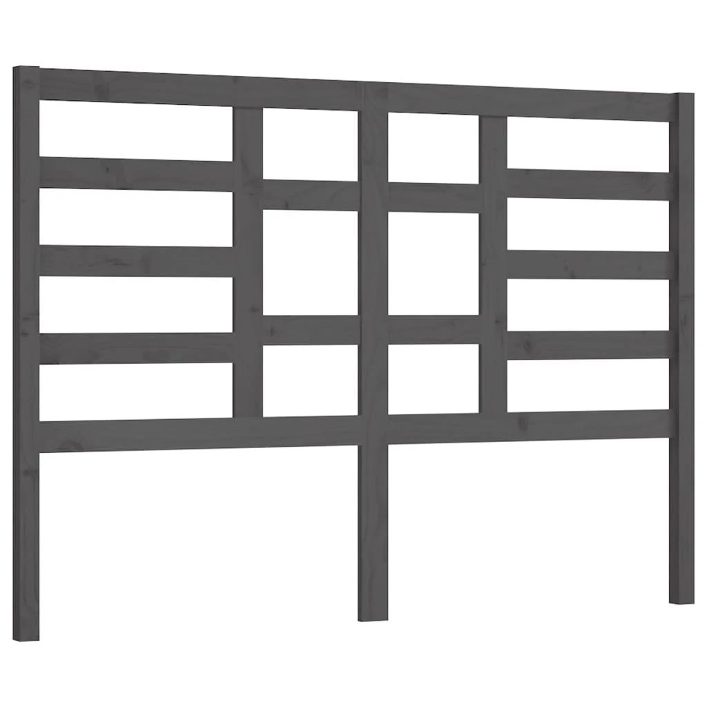 Lovos galvūgalis, pilkas, 166x4x104cm, pušies medienos masyvas