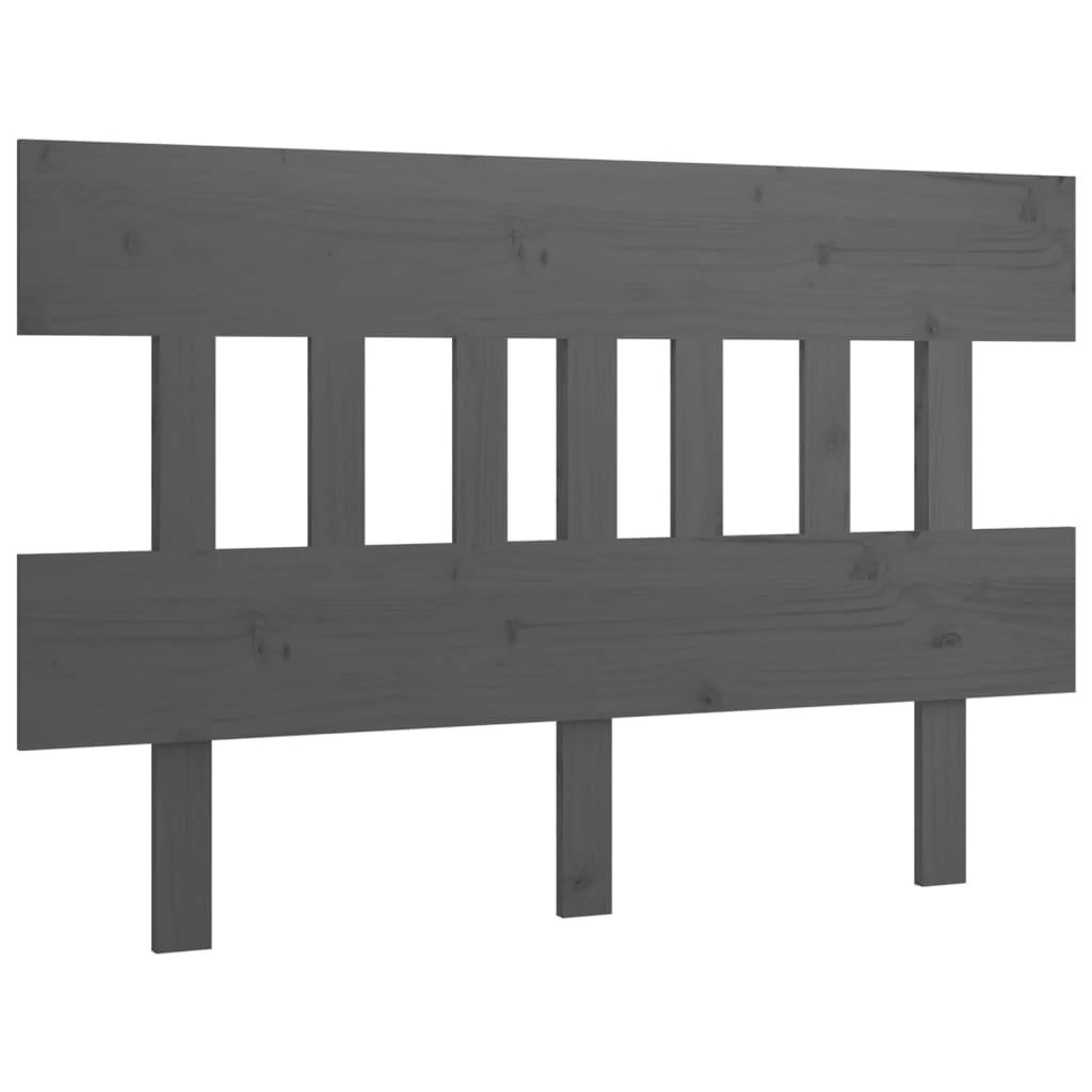 Lovos galvūgalis, pilkas, 203,5x3x81cm, pušies medienos masyvas
