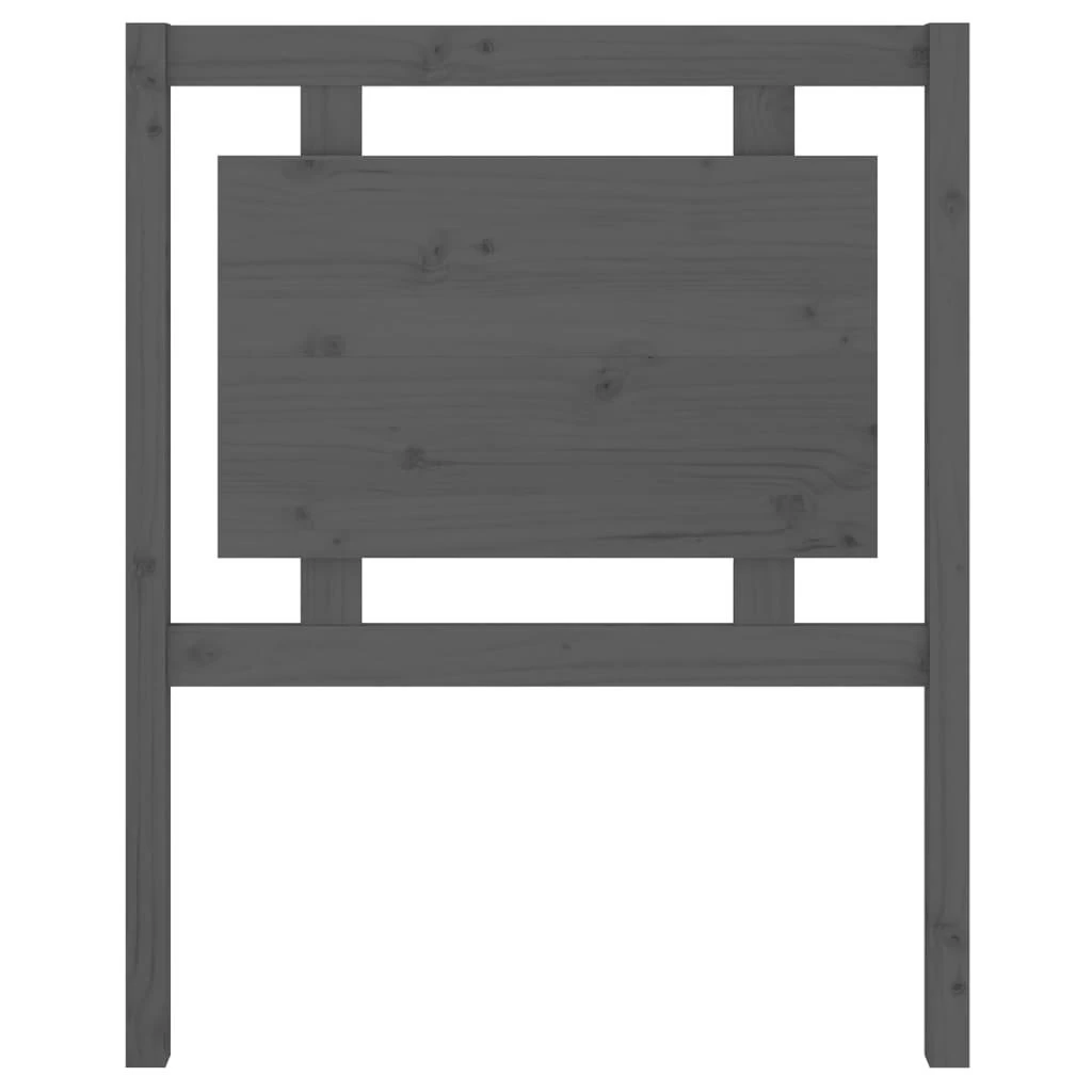 Lovos galvūgalis, pilkas, 80,5x4x100cm, pušies medienos masyvas