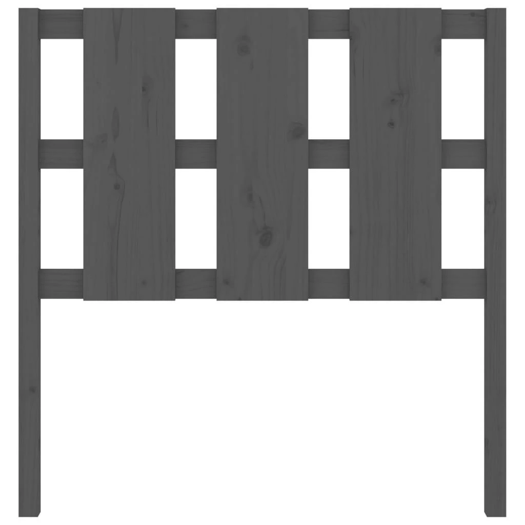 Lovos galvūgalis, pilkas, 95,5x4x100cm, pušies medienos masyvas