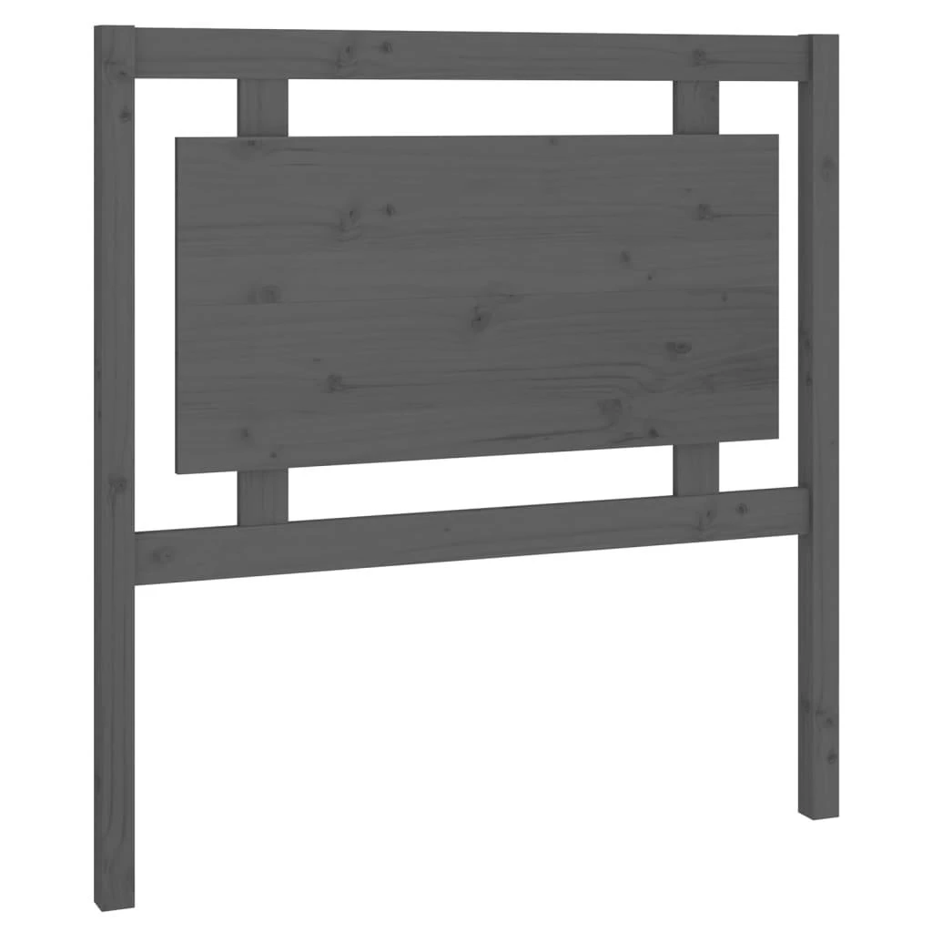 Lovos galvūgalis, pilkas, 95,5x4x100cm, pušies medienos masyvas