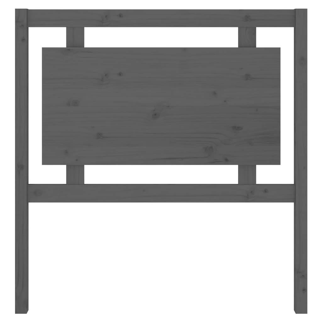 Lovos galvūgalis, pilkas, 95,5x4x100cm, pušies medienos masyvas