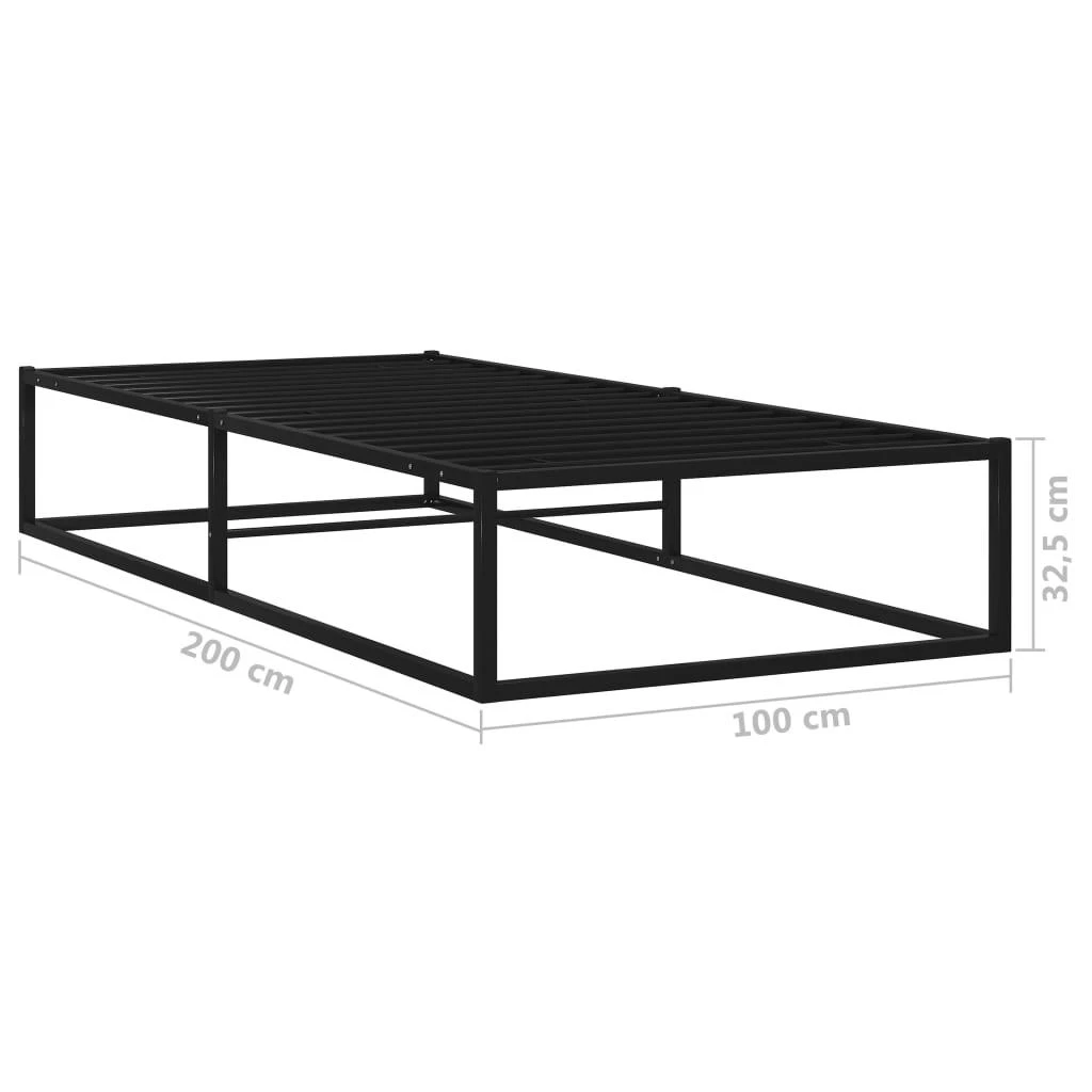 Lovos rėmas, juodos spalvos, 100x200cm, metalas
