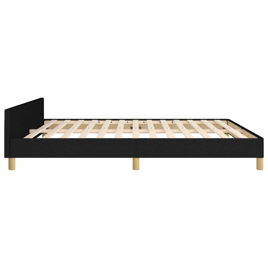 Lovos rėmas be čiužinio, juodos spalvos, 160x200cm, audinys