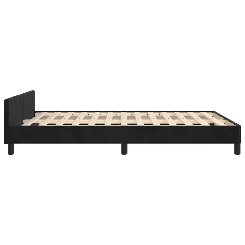 Lovos rėmas be čiužinio, juodos spalvos, 140x190cm, aksomas