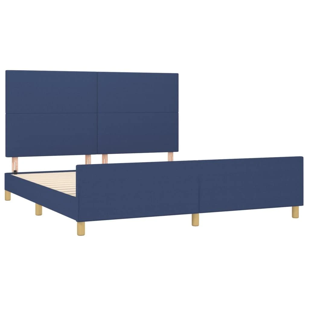 Lovos rėmas be čiužinio, mėlynos spalvos, 180x200cm, audinys