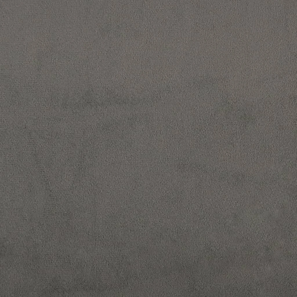Lovos rėmas su galvūgaliu, tamsiai pilkas, 180x200 cm, aksomas