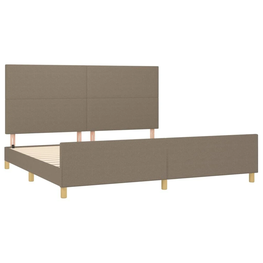 Lovos rėmas be čiužinio, taupe spalvos, 200x200cm, audinys