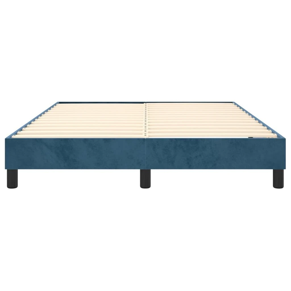 Lovos rėmas be čiužinio tamsiai mėlynas 140x190 cm aksomas