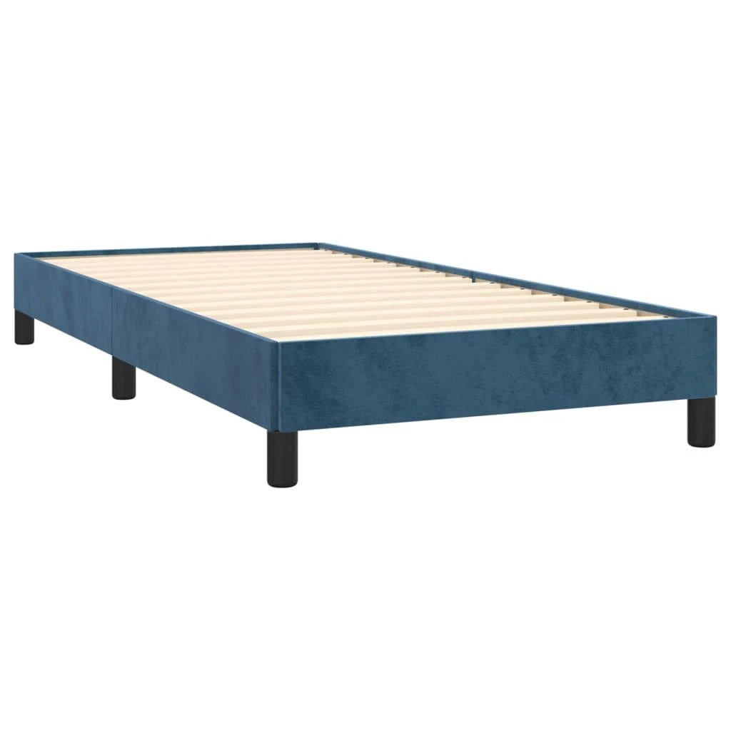 Lovos rėmas be čiužinio tamsiai mėlynas 100x200 cm aksomas