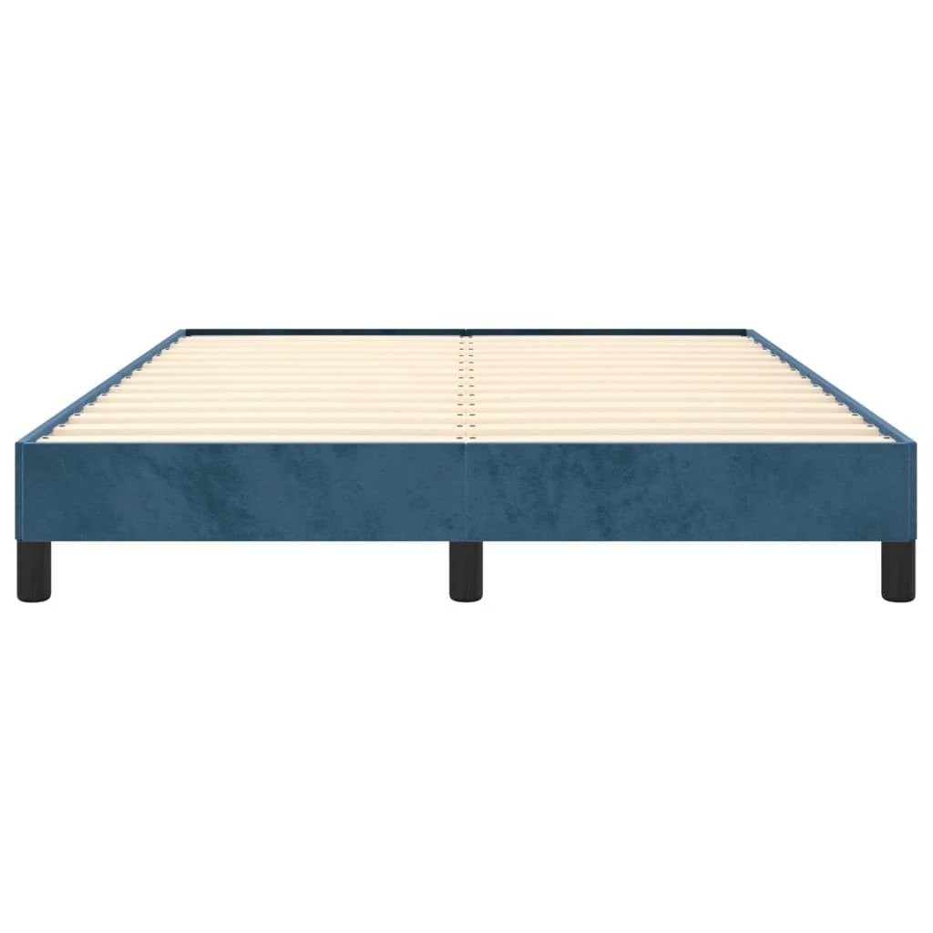 Lovos rėmas be čiužinio tamsiai mėlynas 140x190 cm aksomas