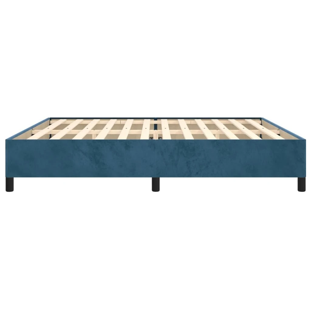 Lovos rėmas be čiužinio tamsiai mėlynas 200x200 cm aksomas