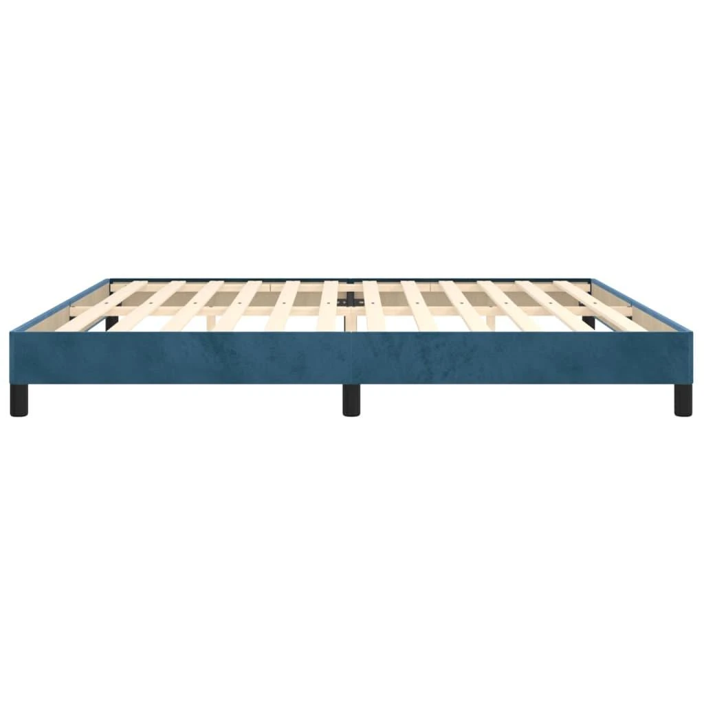 Lovos rėmas be čiužinio tamsiai mėlynas 200x200 cm aksomas