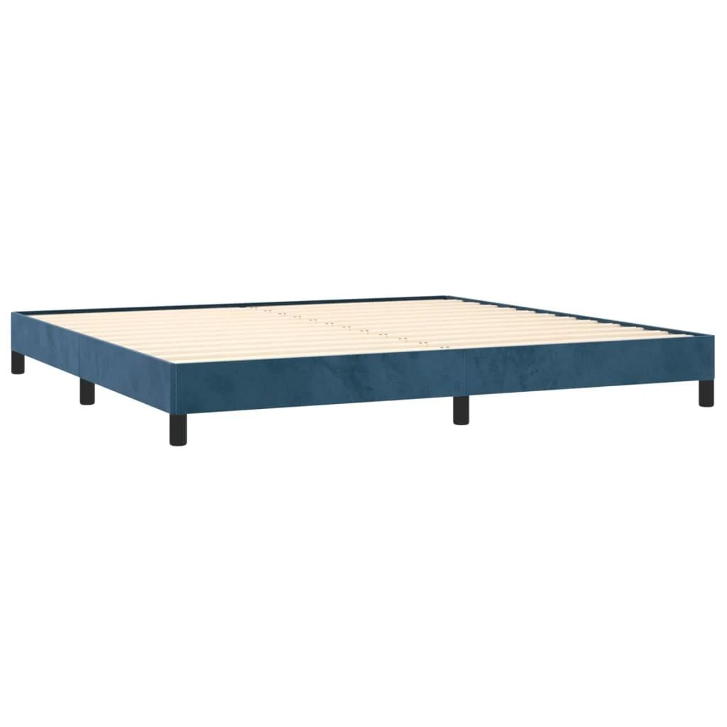 Lovos rėmas be čiužinio tamsiai mėlynas 200x200 cm aksomas
