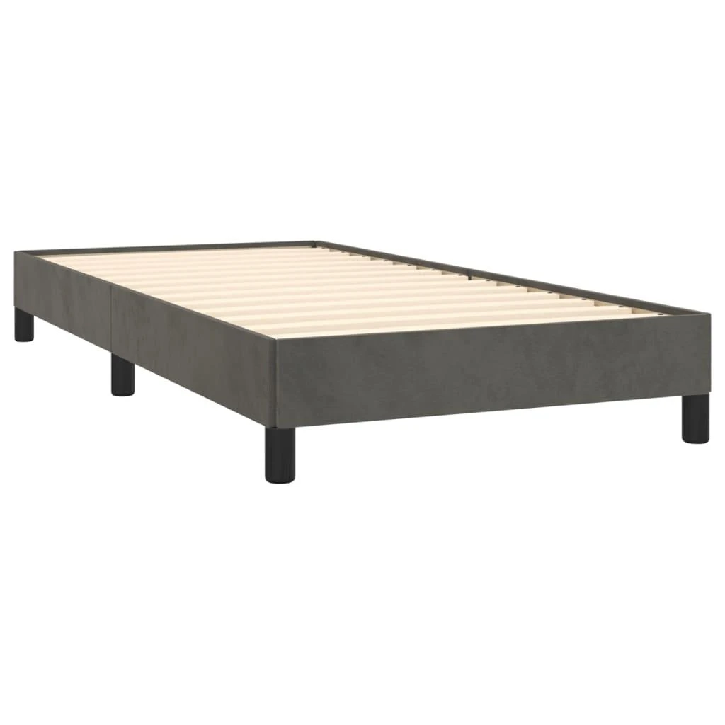Lovos rėmas be čiužinio, tamsiai pilkas, 90x190cm, aksomas