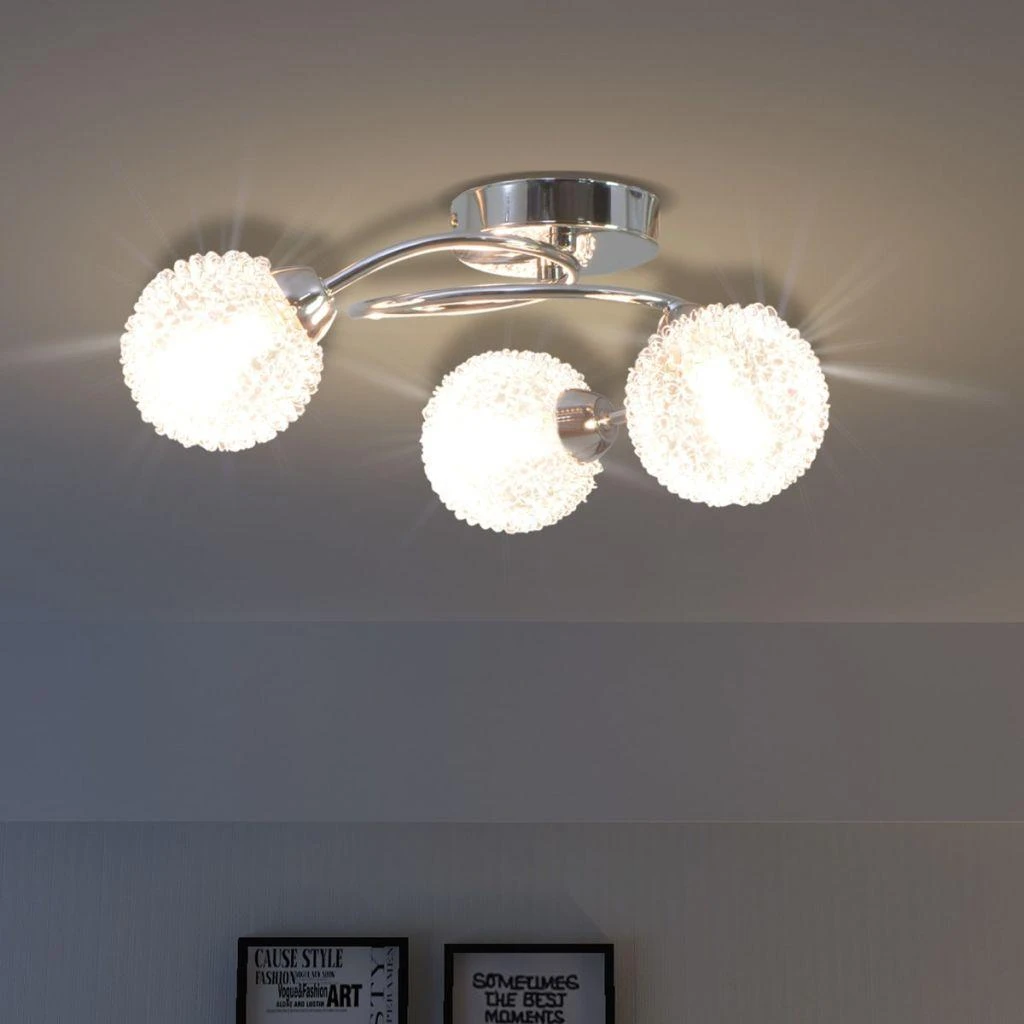 Lubinis šviestuvas Lubų šviestuvas su 3 LED G9 lemputėmis, 120 W