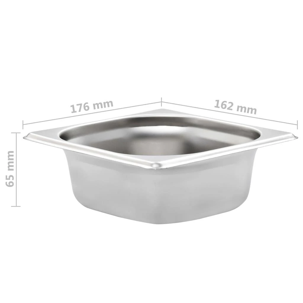 Gastronorm indai, 12 vnt., nerūdijantis plienas