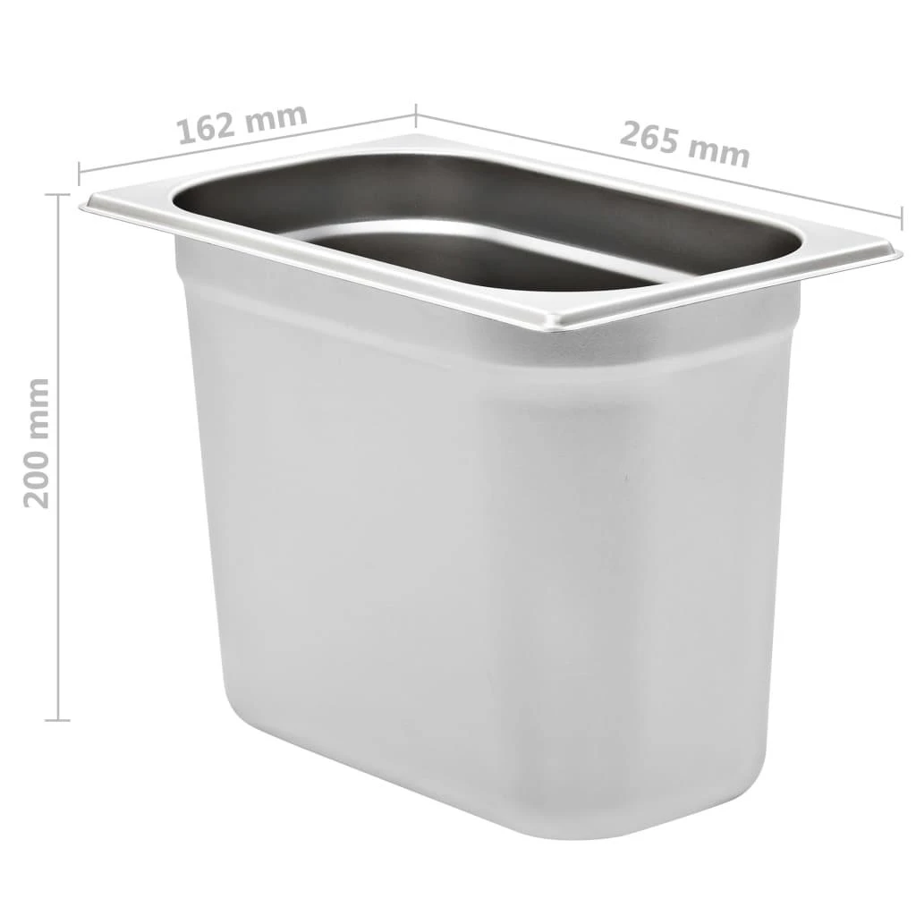Gastronorm indai, 4 vnt., nerūdijantis plienas