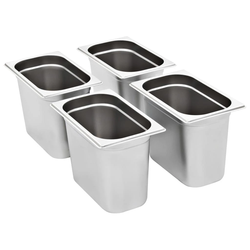 Gastronorm indai, 4 vnt., nerūdijantis plienas