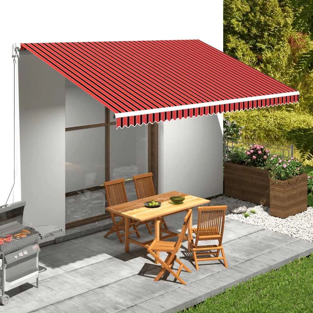 Markizės uždangalas nuo saulės, oranžinis ir rudas, 500x300cm