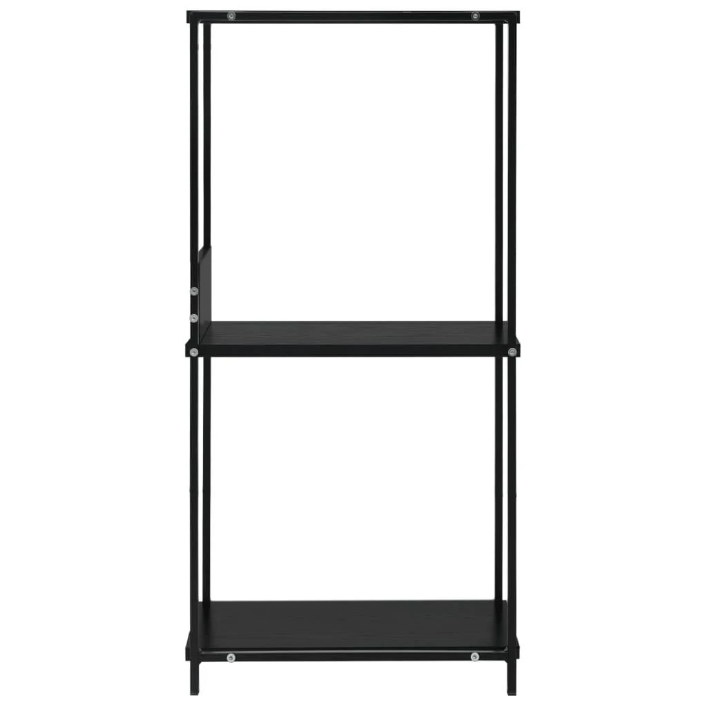 Maža tiesi knygų lentyna, juoda, 33,5x39,6x79,7cm, mediena