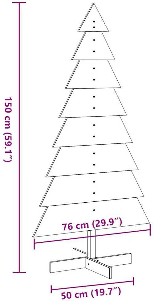 Medinė Kalėdų eglutė, vaško ruda, 150cm, pušies masyvas