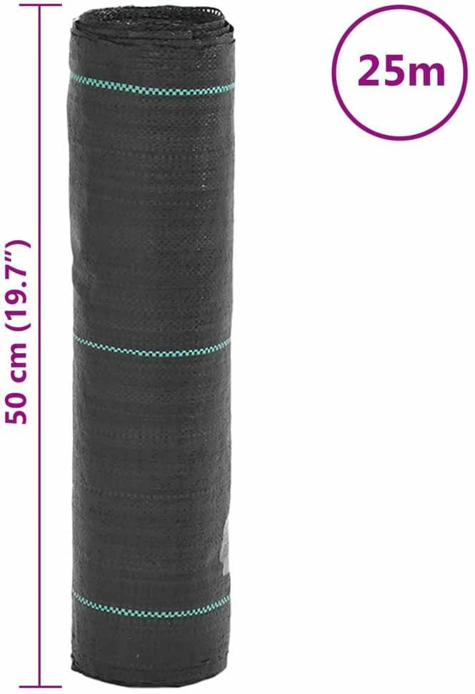 Membrana nuo piktžolių, juodos spalvos, 0,5x25m, PP