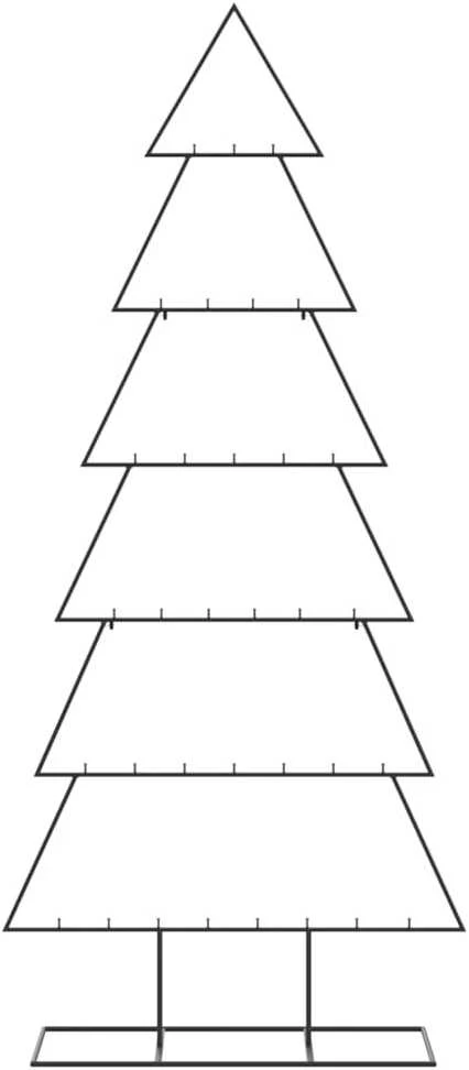 Metalinė Kalėdų eglutė, juodos spalvos, 180 cm