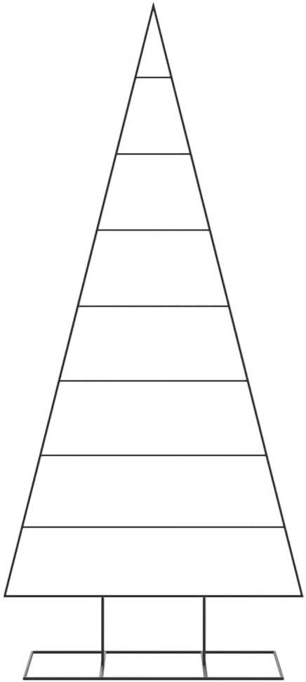 Metalinė Kalėdų eglutė, juodos spalvos, 210cm
