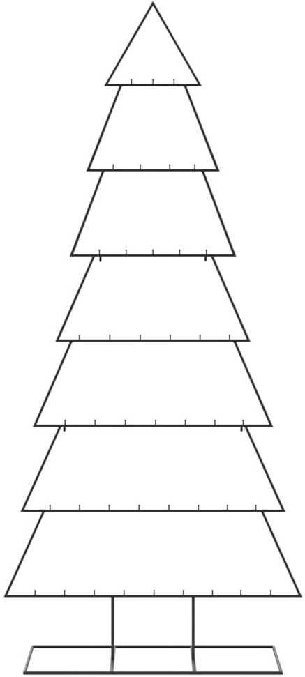 Metalinė Kalėdų eglutė, juodos spalvos, 210cm