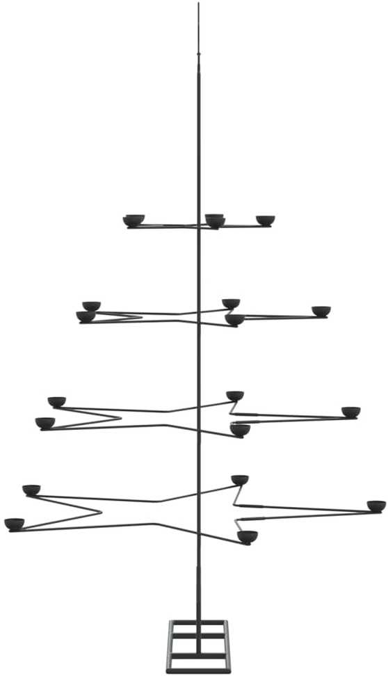 Metalinė Kalėdų eglutė, juodos spalvos, 140 cm