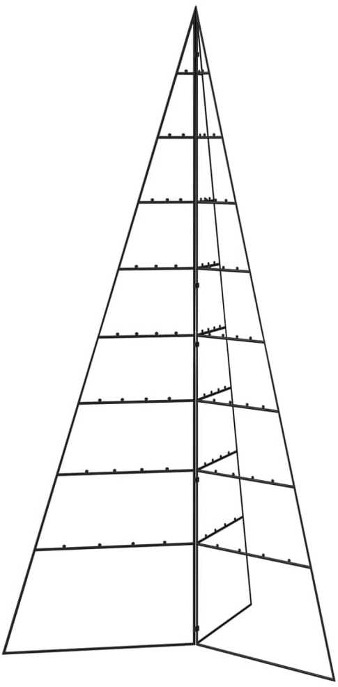 Metalinė Kalėdų eglutė, juodos spalvos, 180 cm