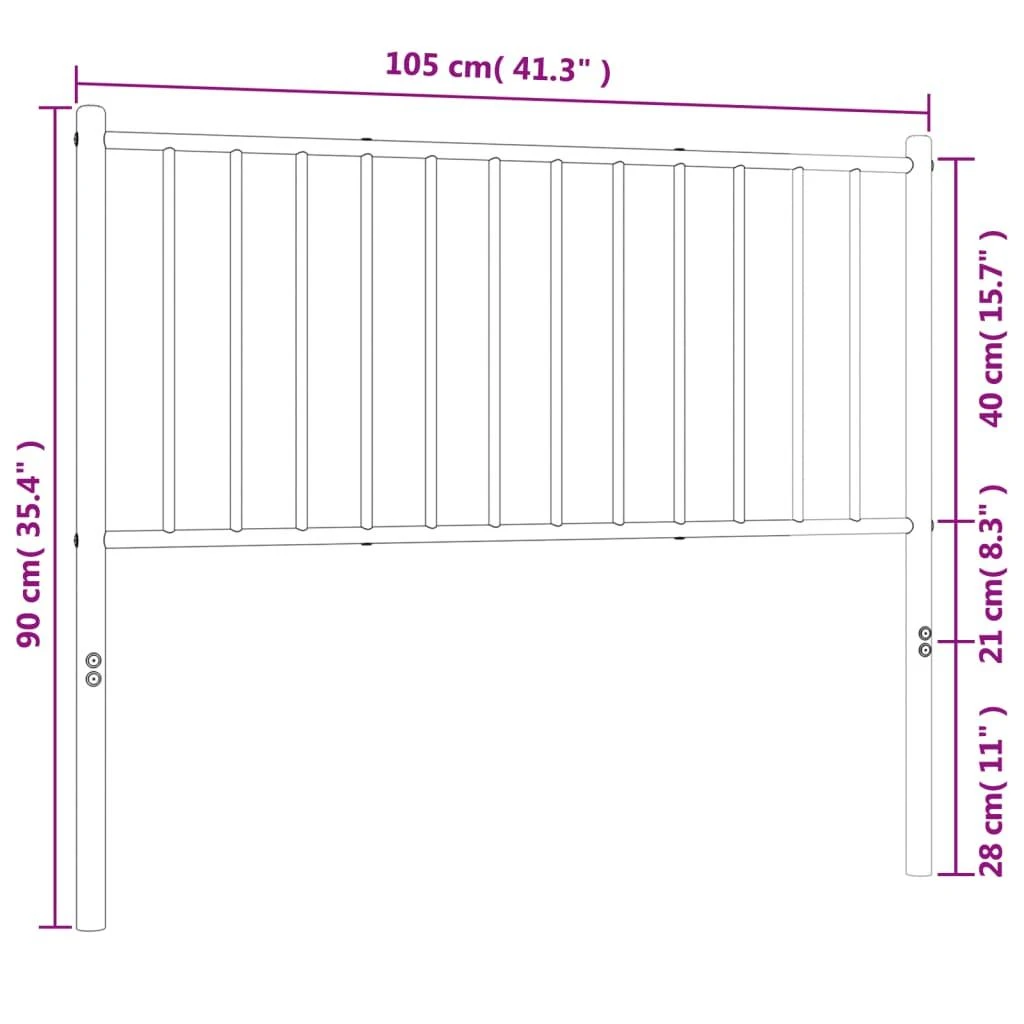 Metalinis galvūgalis, baltos spalvos, 100cm