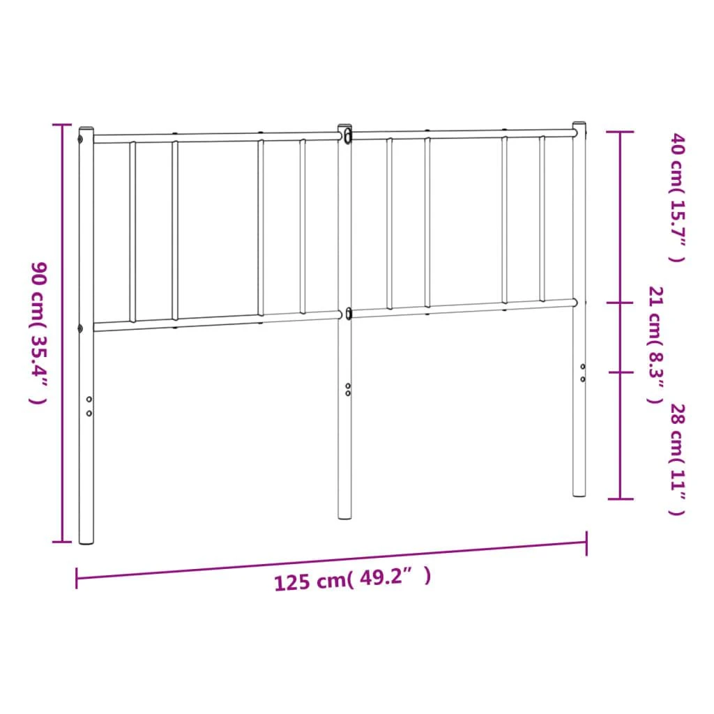 Metalinis galvūgalis, baltos spalvos, 120cm