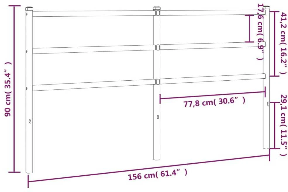 Metalinis galvūgalis, baltos spalvos, 150cm