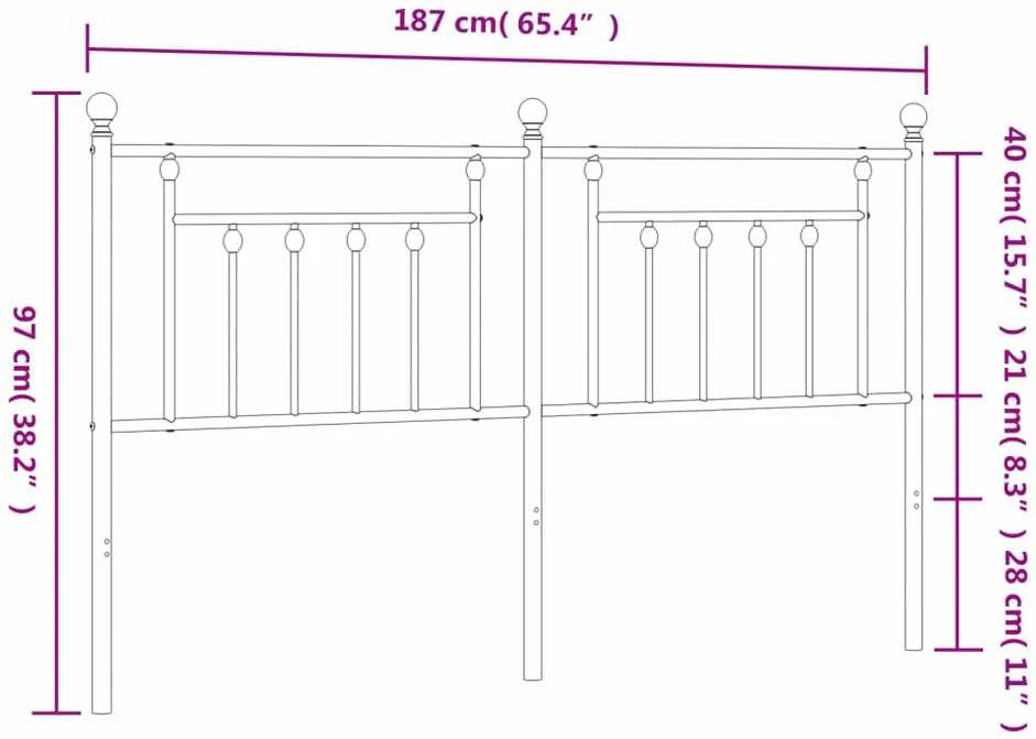 Metalinis galvūgalis, baltos spalvos, 180cm