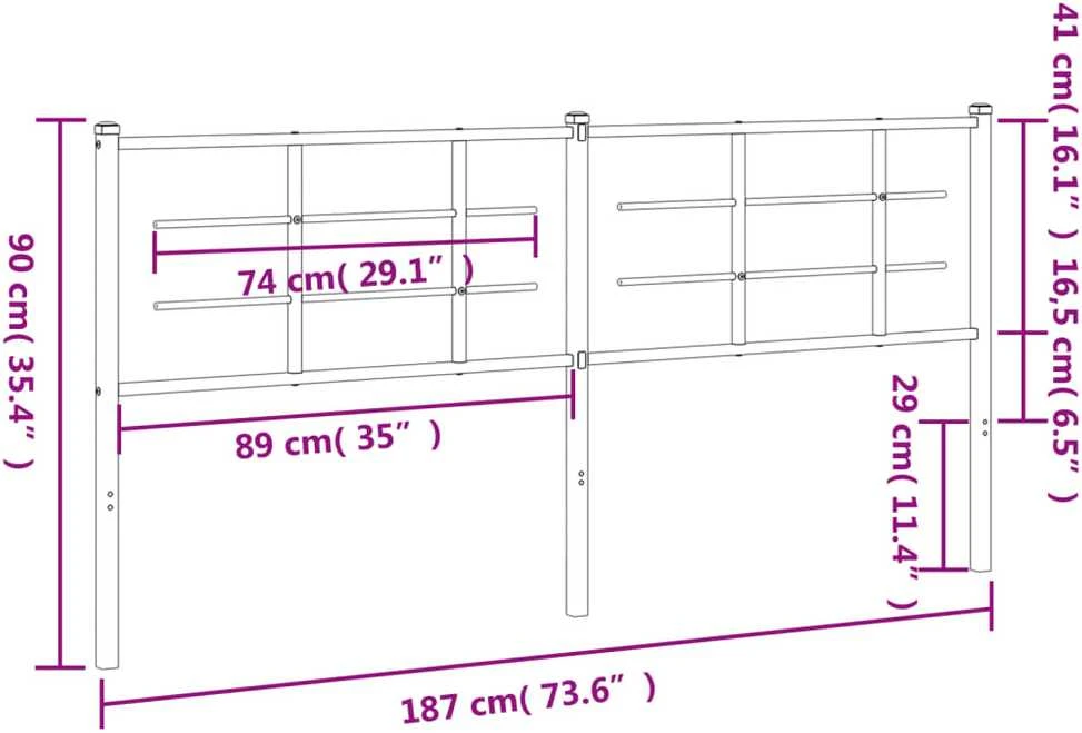Metalinis pakaitinis galvūgalis, baltos spalvos, 180cm