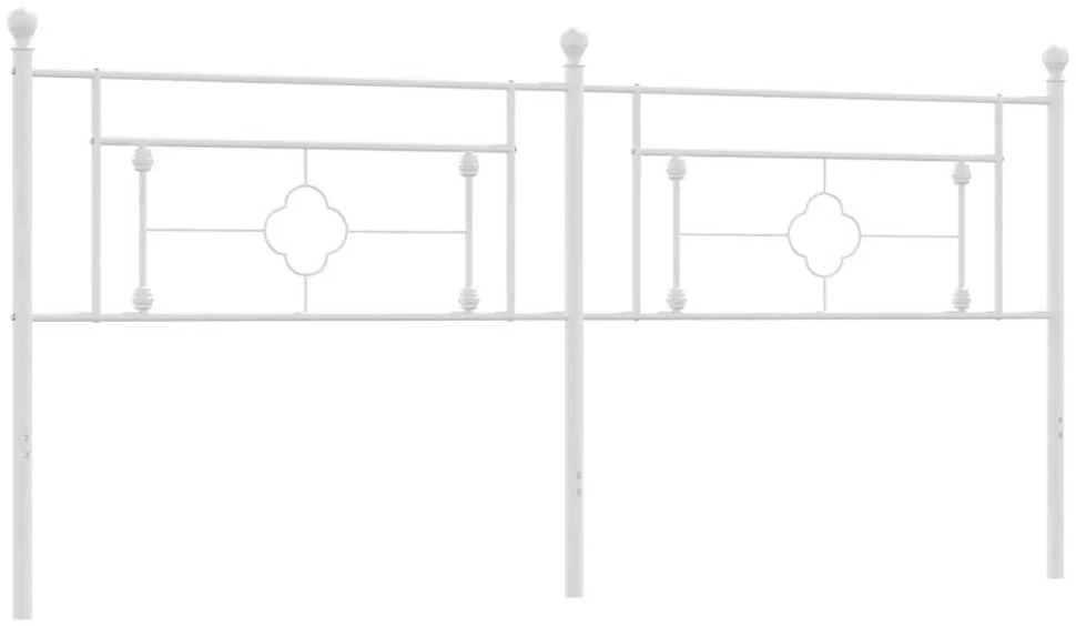 Metalinis galvūgalis, baltos spalvos, 193cm