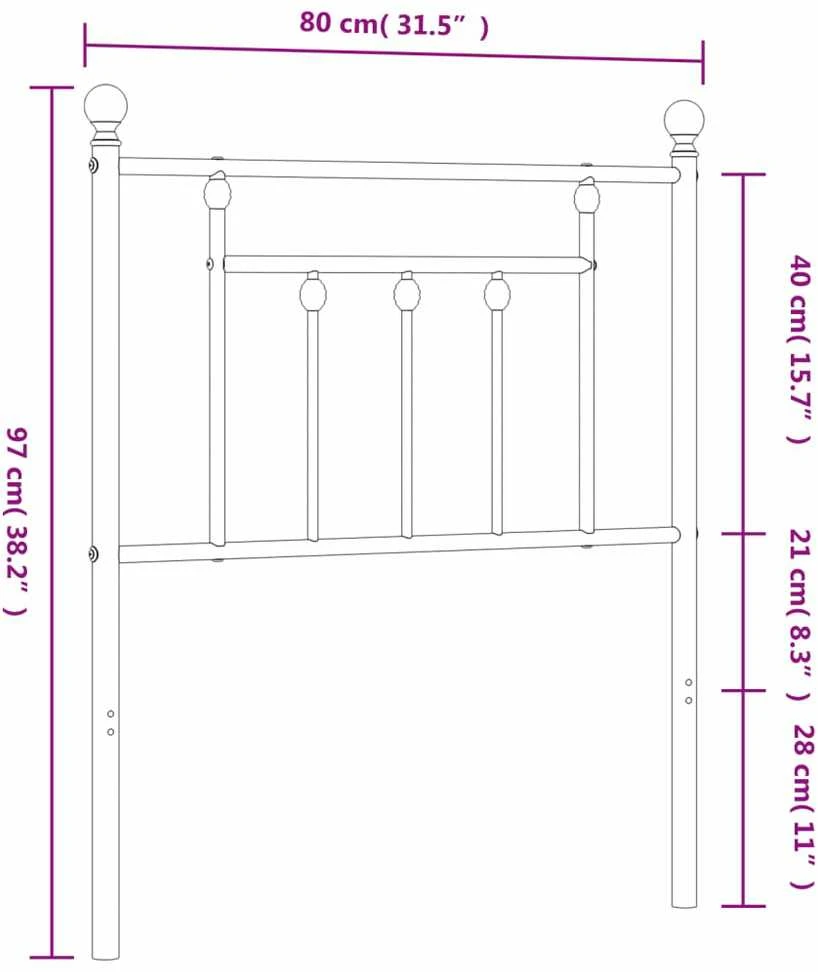 Metalinis galvūgalis, baltos spalvos, 75cm