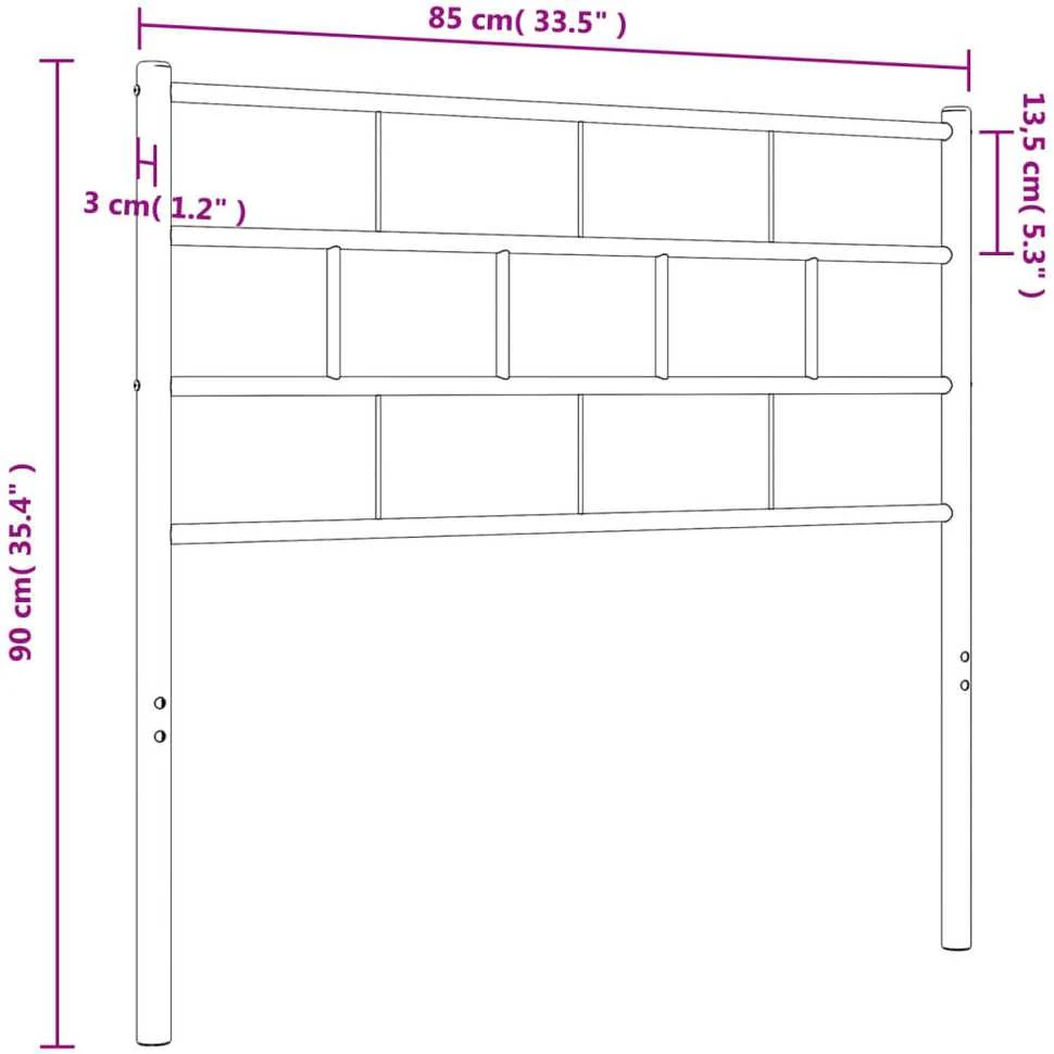 Metalinis galvūgalis, baltos spalvos, 80cm