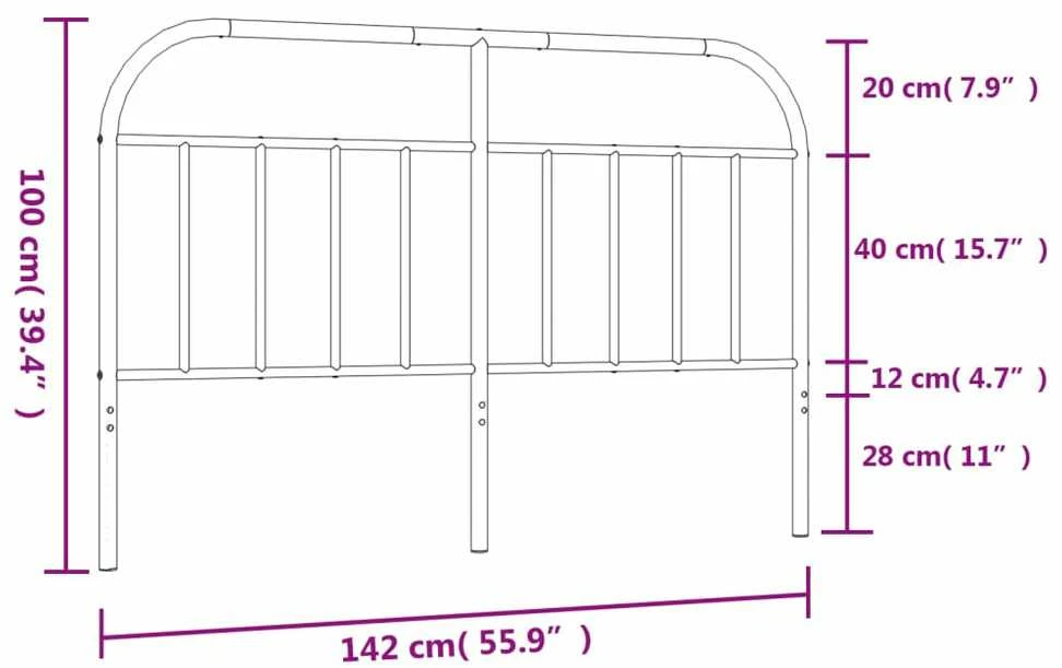 Metalinis galvūgalis, juodos spalvos, 135cm