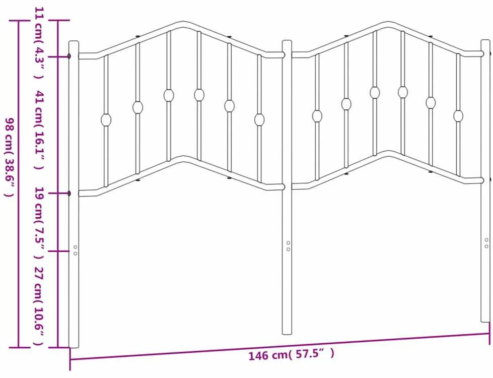 Metalinis galvūgalis, juodos spalvos, 140cm