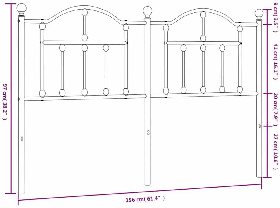 Metalinis galvūgalis, juodos spalvos, 150cm