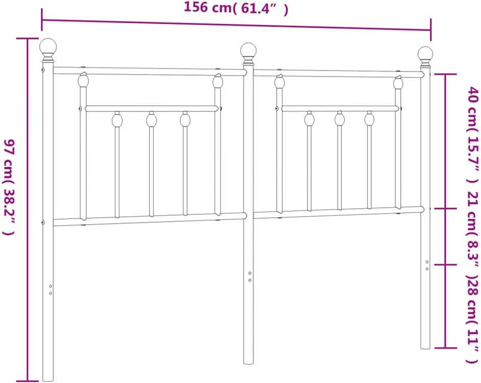 Metalinis galvūgalis, juodos spalvos, 150cm