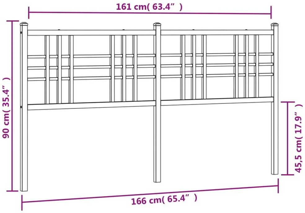 Metalinis galvūgalis, juodos spalvos, 160cm