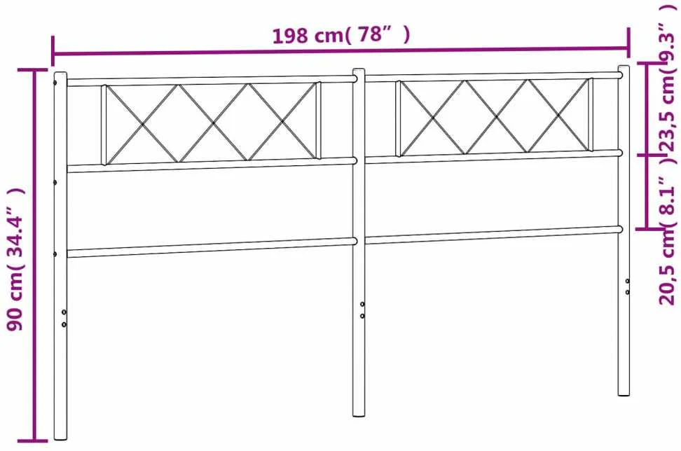 Metalinis galvūgalis, juodos spalvos, 193cm