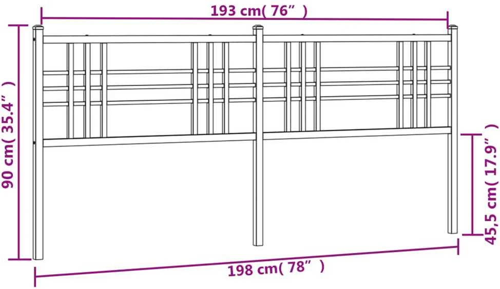 Metalinis pakaitinis galvūgalis, juodos spalvos, 193cm