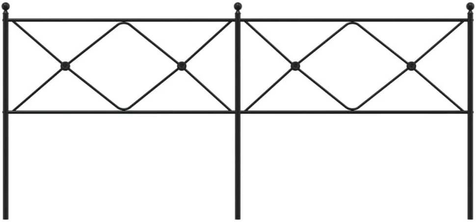 Metalinis galvūgalis, juodos spalvos, 200cm